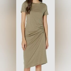 Rag & Bone Dress, Ina Midi Light Olive Green Dress, Size Large